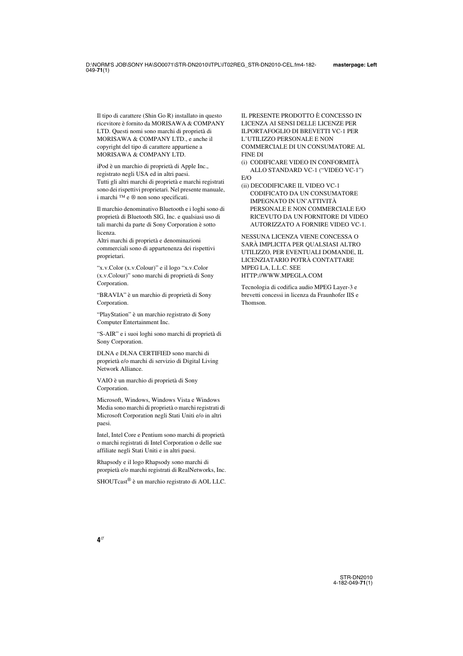 Sony STR-DN2010 User Manual | Page 4 / 328