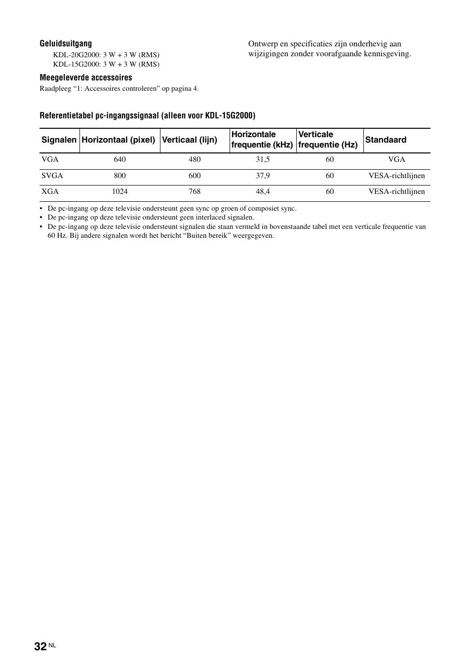 Sony KDL-15G2000 User Manual | Page 134 / 140