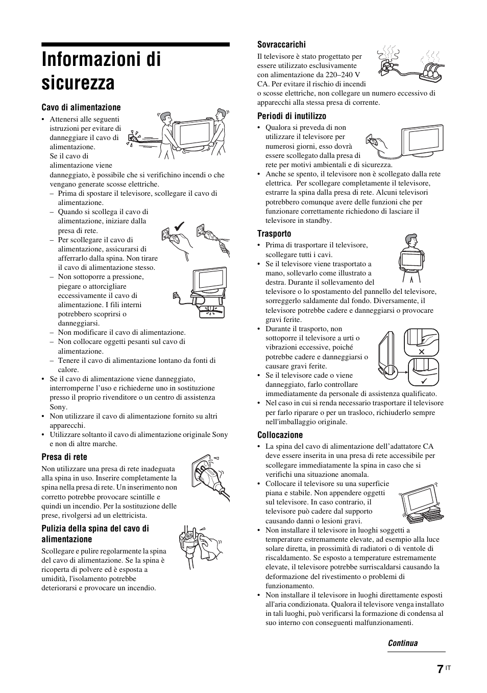 Informazioni di sicurezza | Sony KDL-15G2000 User Manual | Page 75 / 140