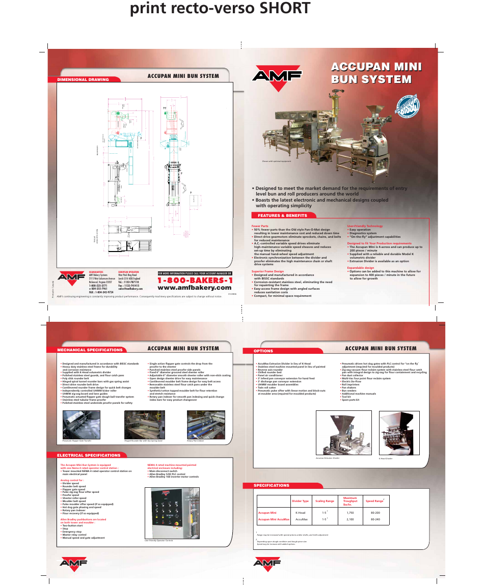 Print recto-verso short, Accupan mini bun system | AMF Accupan Mini Bun System User Manual | Page 4 / 4