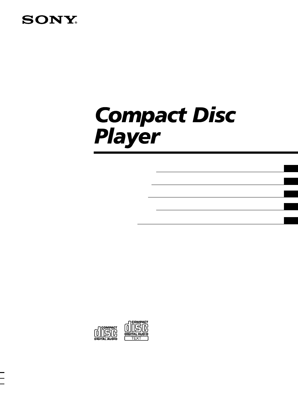 Sony CDP-CA80ES User Manual | 112 pages