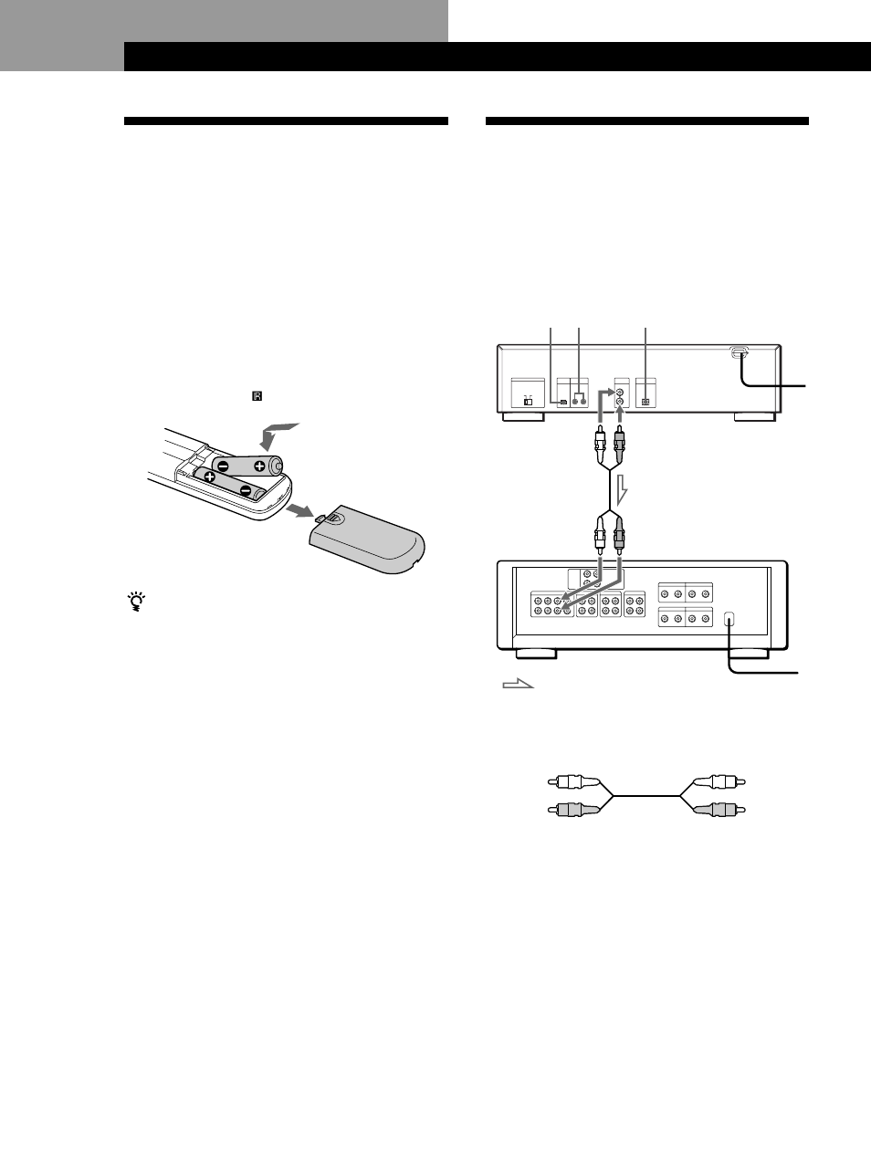 Disimballaggio, Collegamento del sistema, Operazioni preliminari | Inserimento delle pile nel telecomando, Presentazione | Sony CDP-CA80ES User Manual | Page 48 / 112