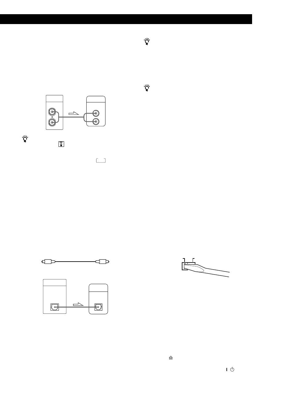 Operazioni preliminari collegamenti, Collegamento del cavo di alimentazione ca, Trasporto del lettore | Sony CDP-CA80ES User Manual | Page 49 / 112