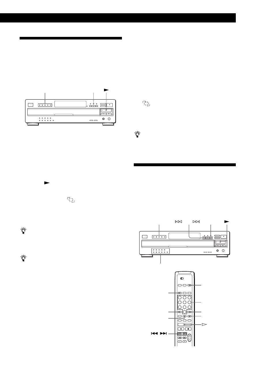 Riproduzione dei cd, Riproduzione casuale di tutti i dischi, Riproduzione casuale di un disco | Sony CDP-CA80ES User Manual | Page 57 / 112
