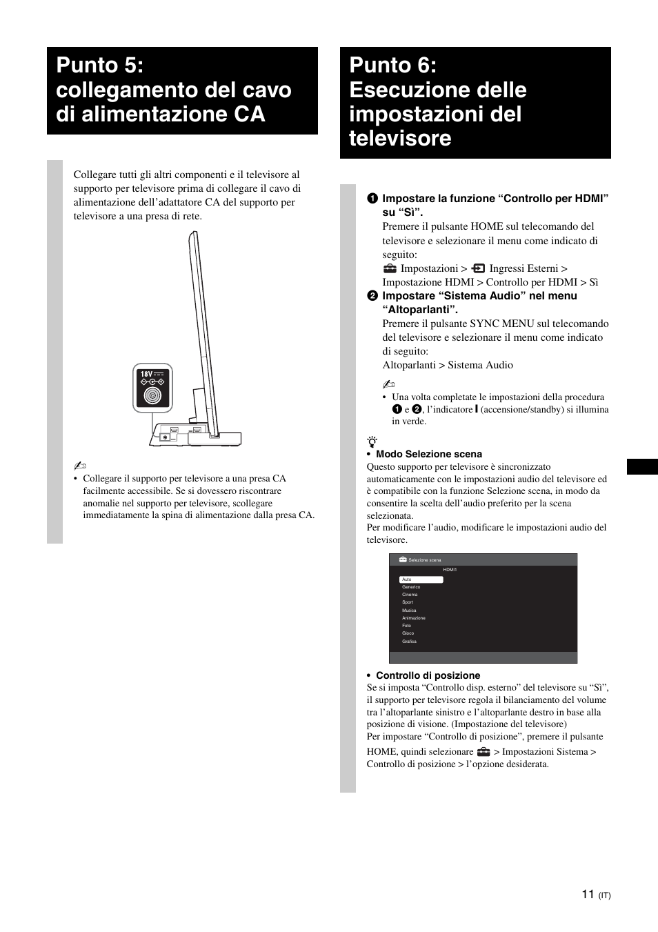 Punto 5: collegamento del cavo di alimentazione ca | Sony SU-B461S User Manual | Page 71 / 255