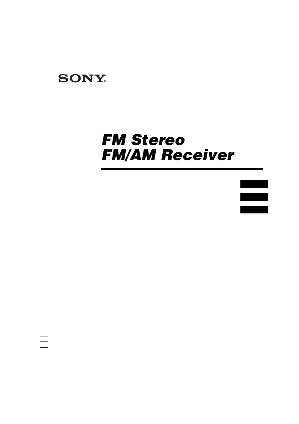 Sony STR-LV500 User Manual | 108 pages