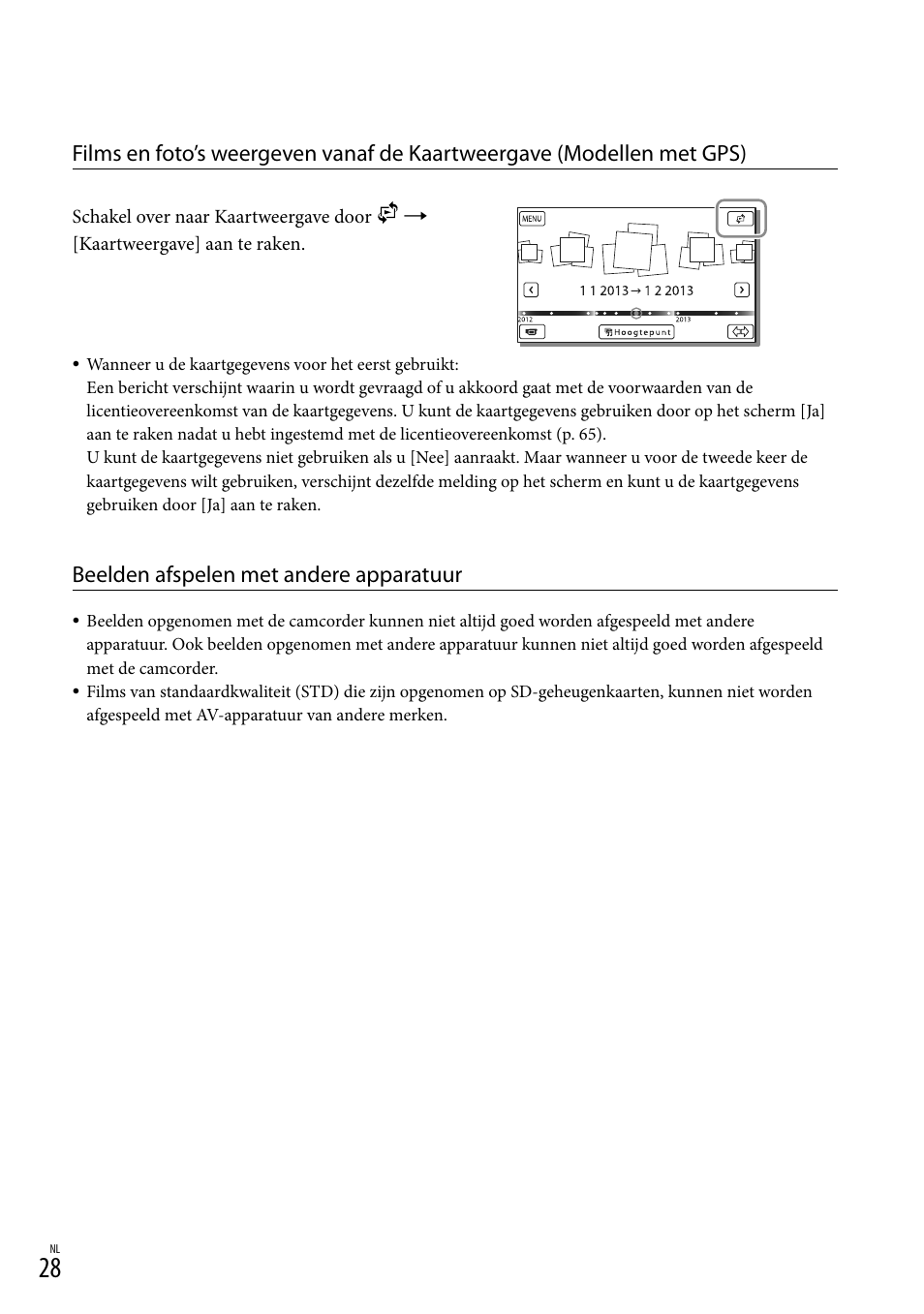 Beelden afspelen met andere apparatuur | Sony HDR-PJ780VE User Manual | Page 178 / 371