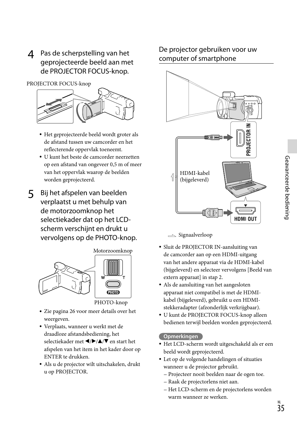 Or in-aansluiting (35) | Sony HDR-PJ780VE User Manual | Page 185 / 371