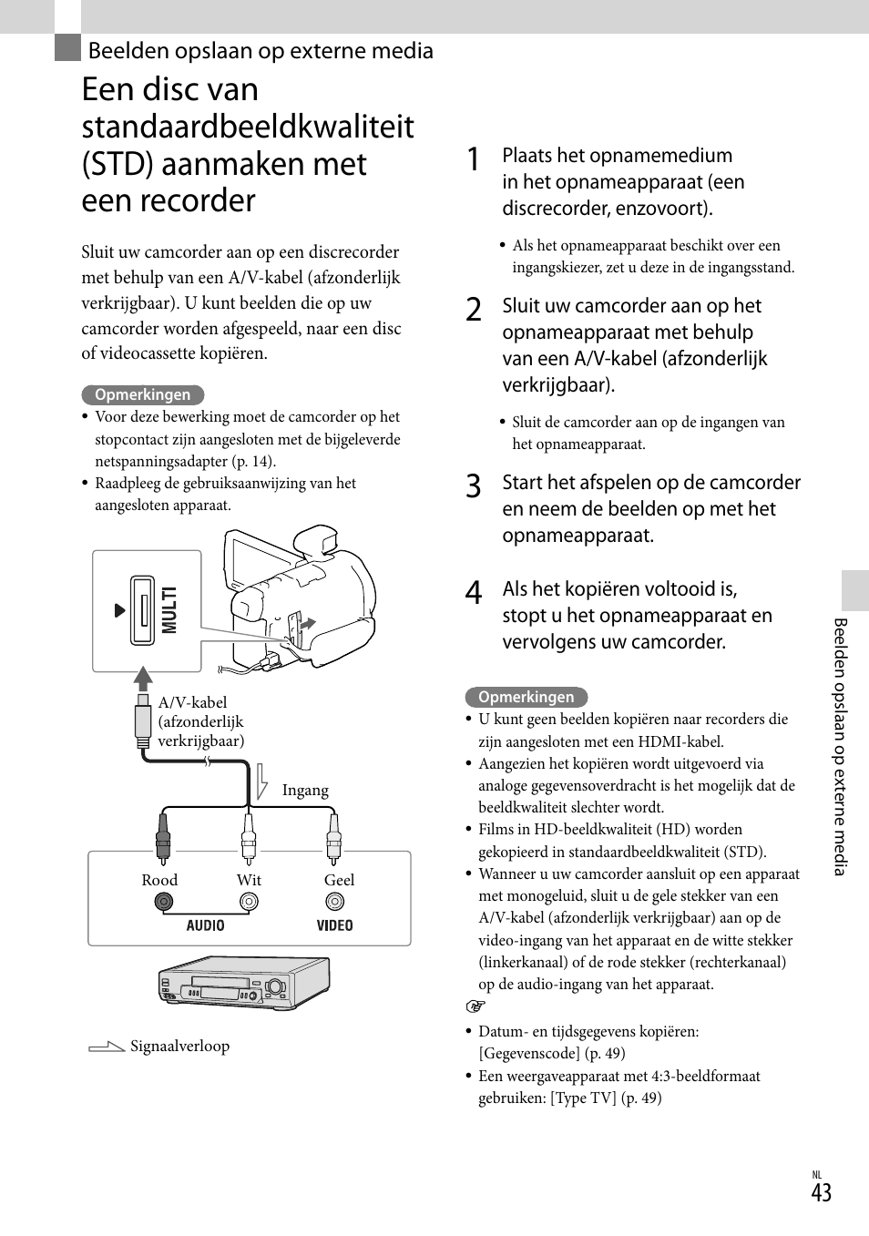 Beelden opslaan op externe media | Sony HDR-PJ780VE User Manual | Page 193 / 371