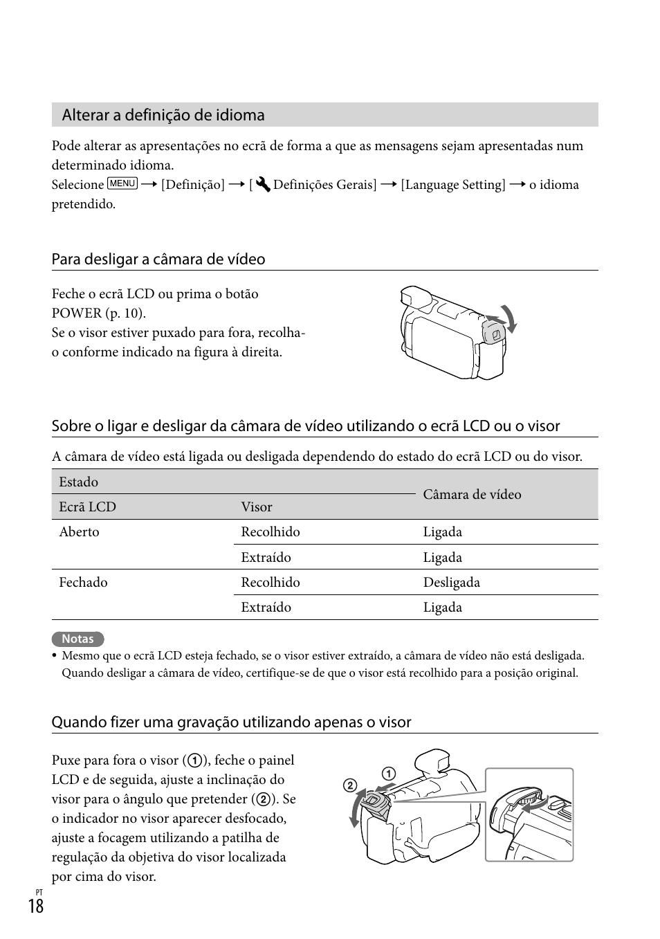 Alterar a definição de idioma, Isor (18) | Sony HDR-PJ780VE User Manual | Page 316 / 371