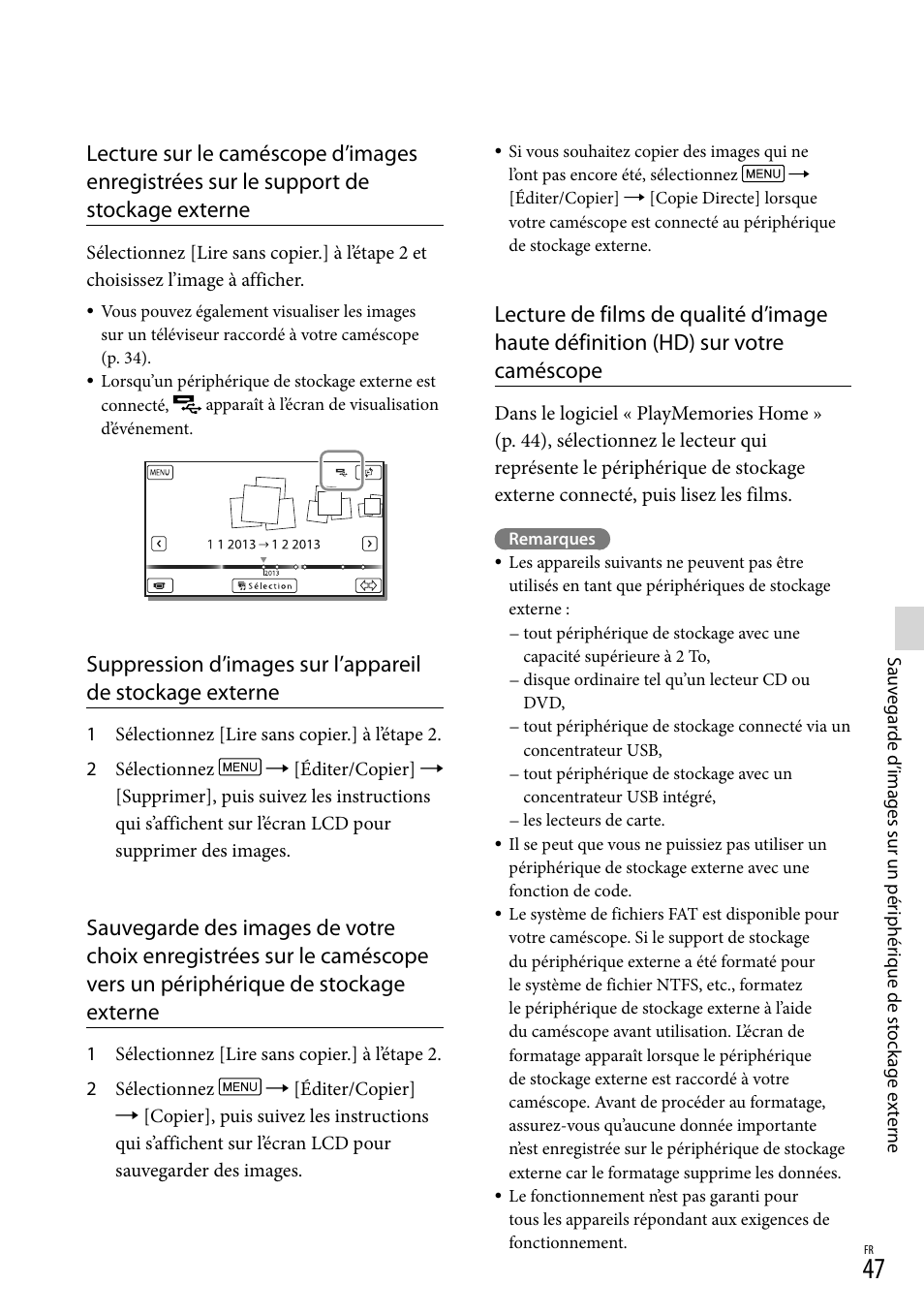 Sony HDR-PJ780VE User Manual | Page 47 / 371