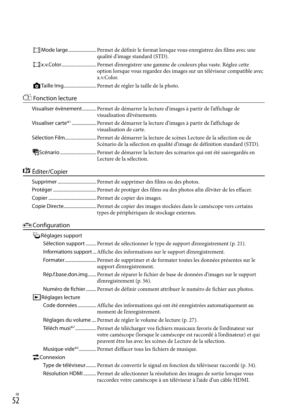 Ode (52), 52). l | Sony HDR-PJ780VE User Manual | Page 52 / 371