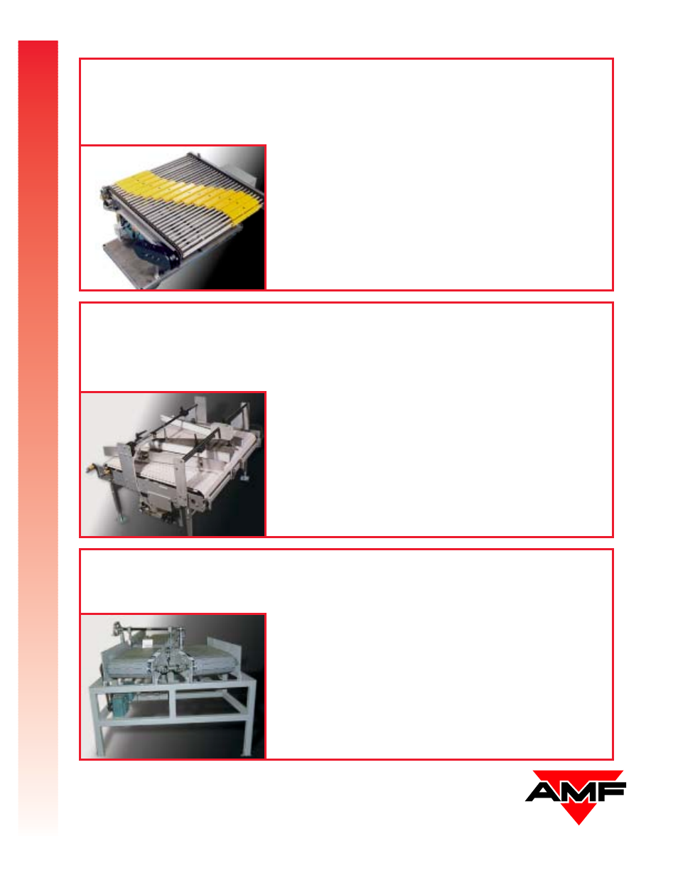 Swing arm type horizontal diverter, Pivoting conveyor horizontal diverter | AMF Switches and Diverters User Manual | Page 3 / 4