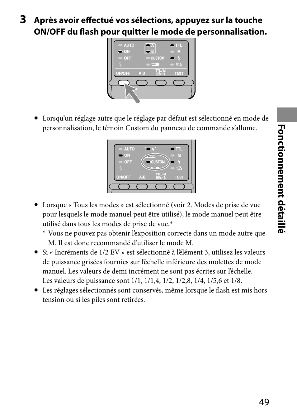 Fonc tionnemen t détaillé | Sony HVL-MT24AM User Manual | Page 109 / 293