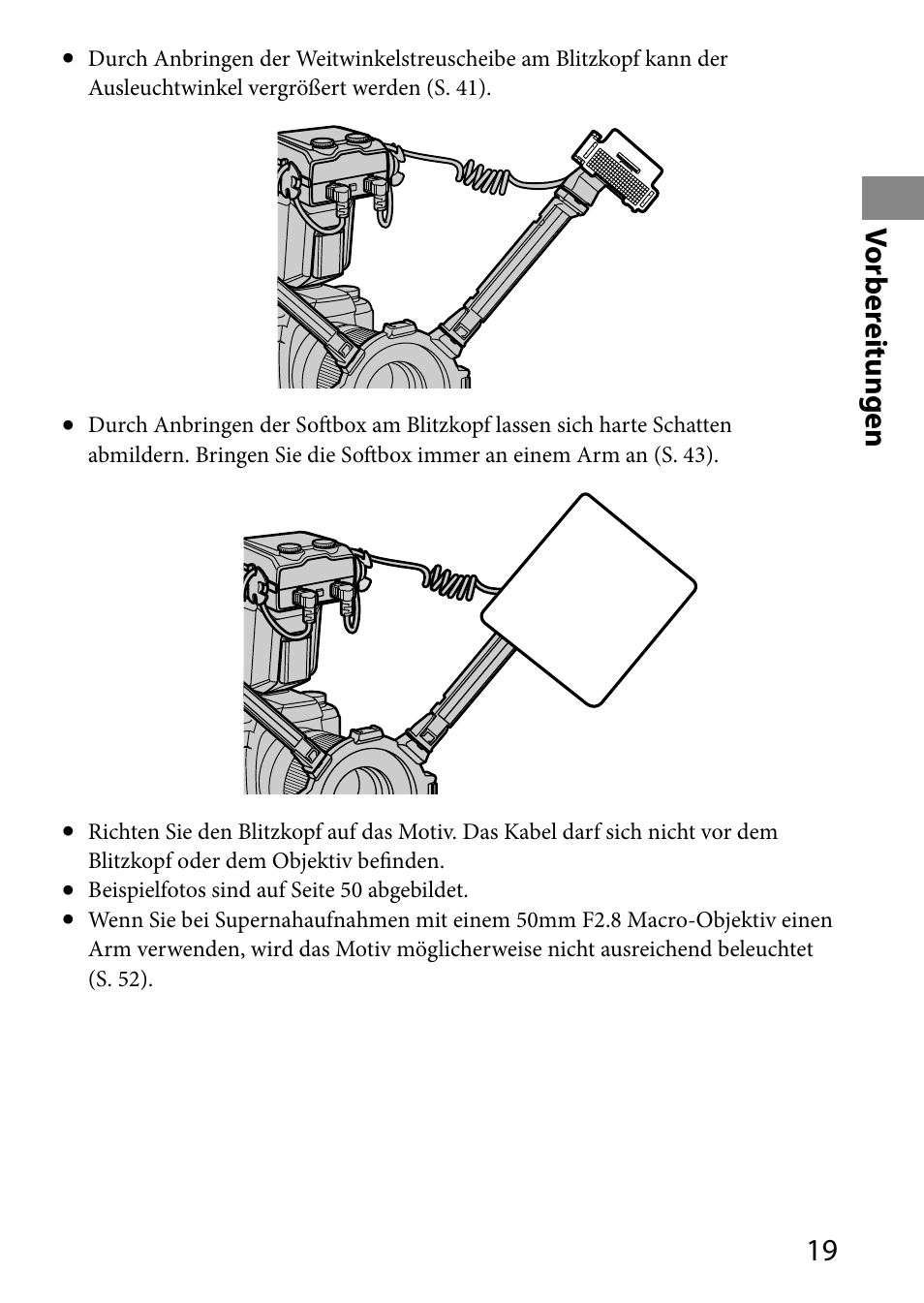 1 vor ber eitungen | Sony HVL-MT24AM User Manual | Page 137 / 293