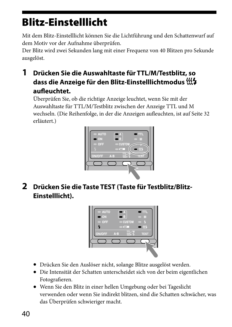 Blitz-einstelllicht | Sony HVL-MT24AM User Manual | Page 158 / 293