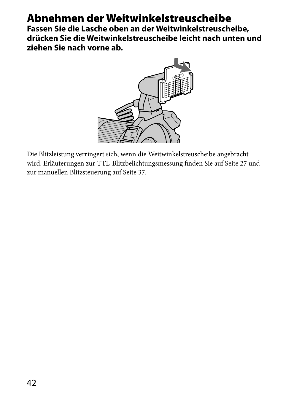 Abnehmen der weitwinkelstreuscheibe | Sony HVL-MT24AM User Manual | Page 160 / 293