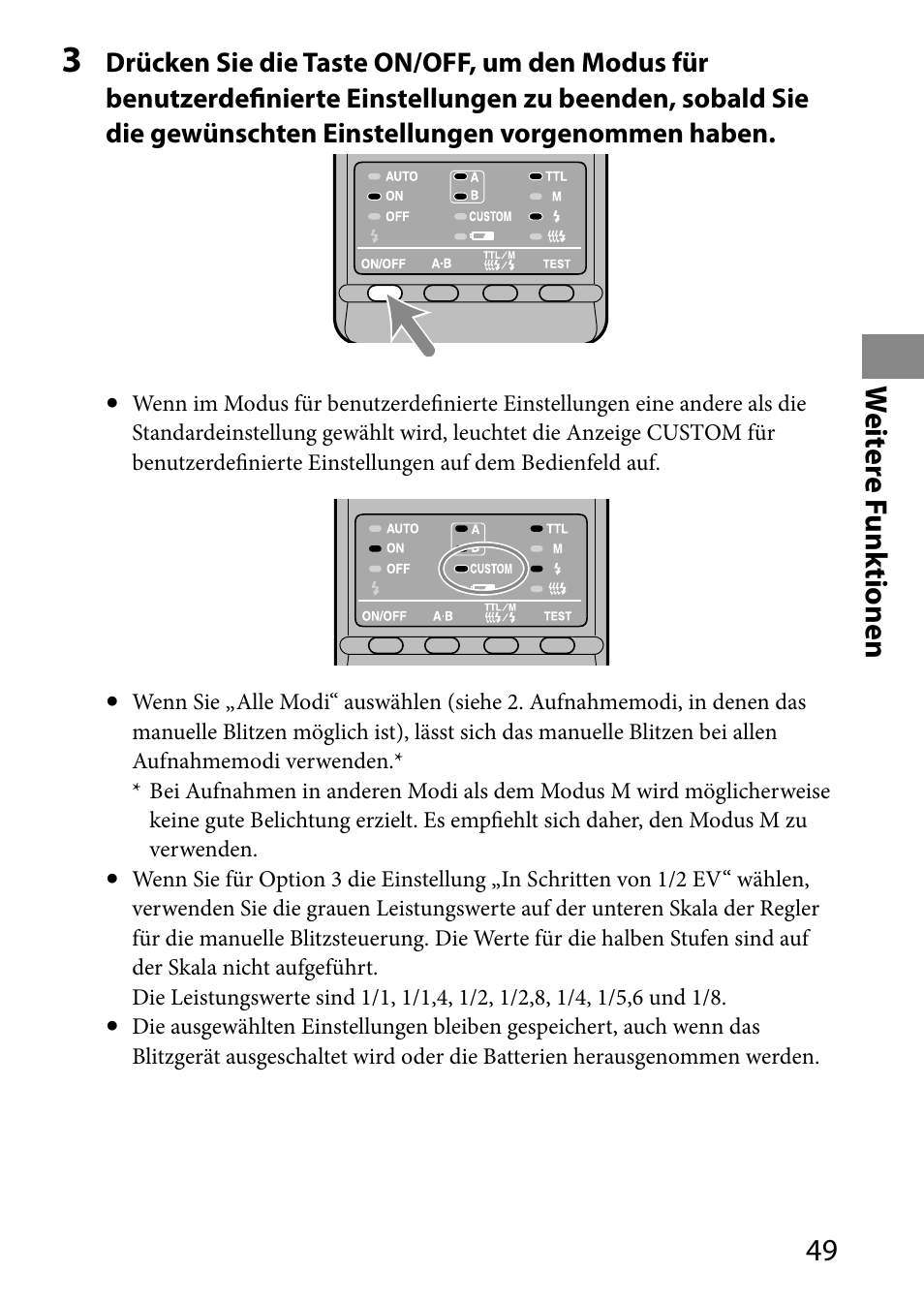 W eit er e f unktionen | Sony HVL-MT24AM User Manual | Page 167 / 293