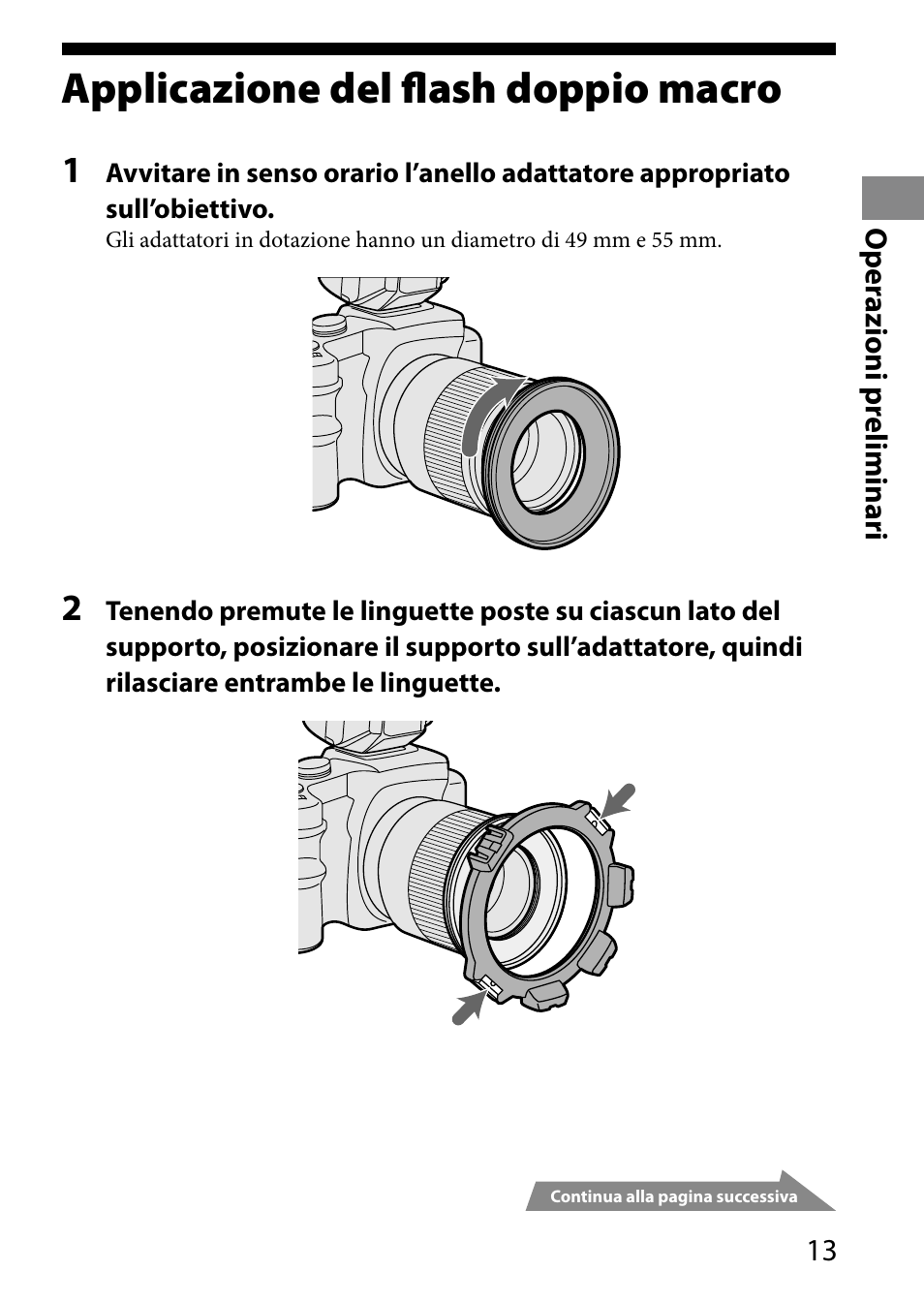 Applicazione del flash doppio macro, Applicazione del flash doppio, Macro | Sony HVL-MT24AM User Manual | Page 189 / 293