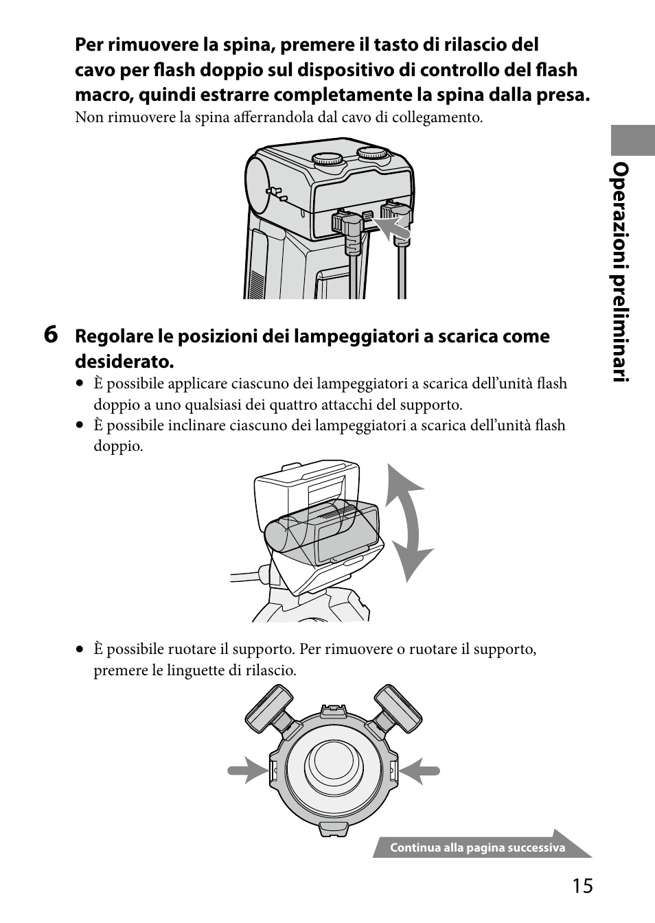 1 o per azioni pr eliminari | Sony HVL-MT24AM User Manual | Page 191 / 293