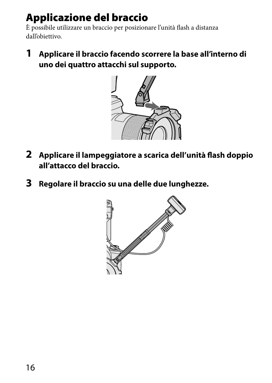 Applicazione del braccio | Sony HVL-MT24AM User Manual | Page 192 / 293