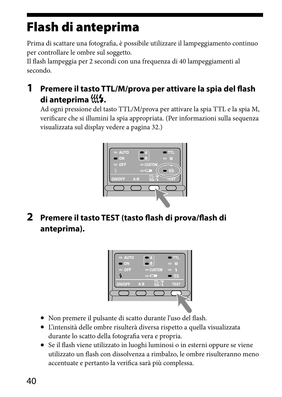 Flash di anteprima | Sony HVL-MT24AM User Manual | Page 216 / 293