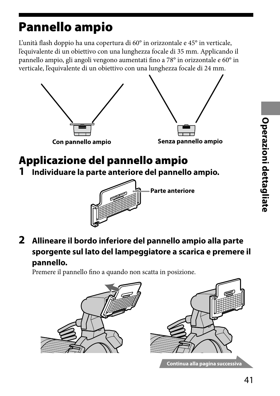 Pannello ampio, Applicazione del pannello ampio 1 | Sony HVL-MT24AM User Manual | Page 217 / 293