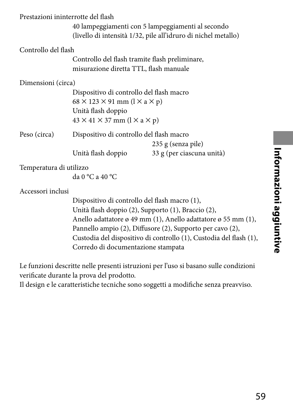 Inf ormazioni aggiun tiv e | Sony HVL-MT24AM User Manual | Page 235 / 293