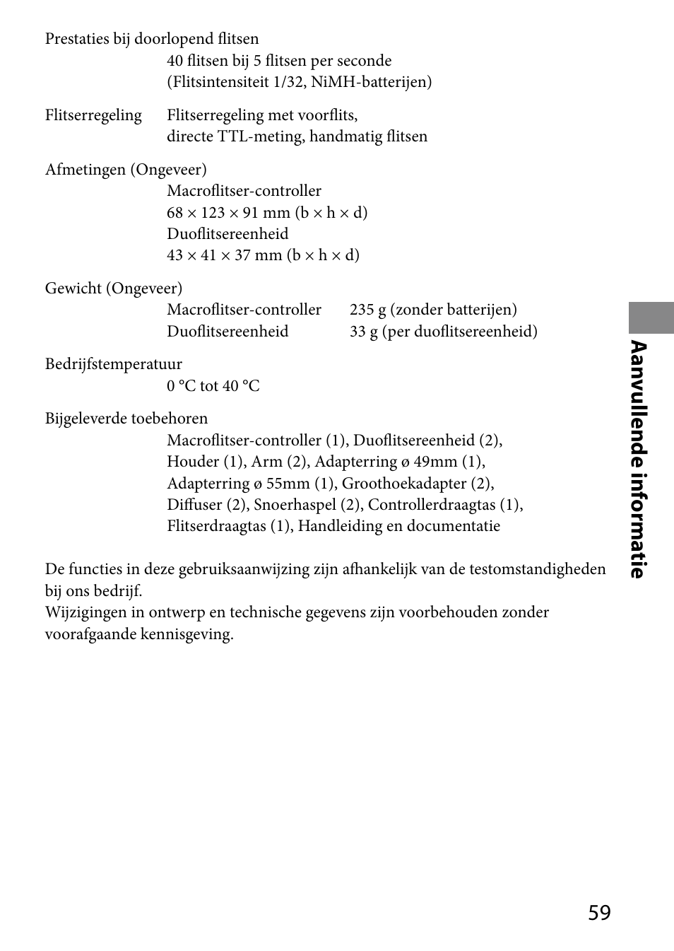 Aan vullende inf orma tie | Sony HVL-MT24AM User Manual | Page 293 / 293