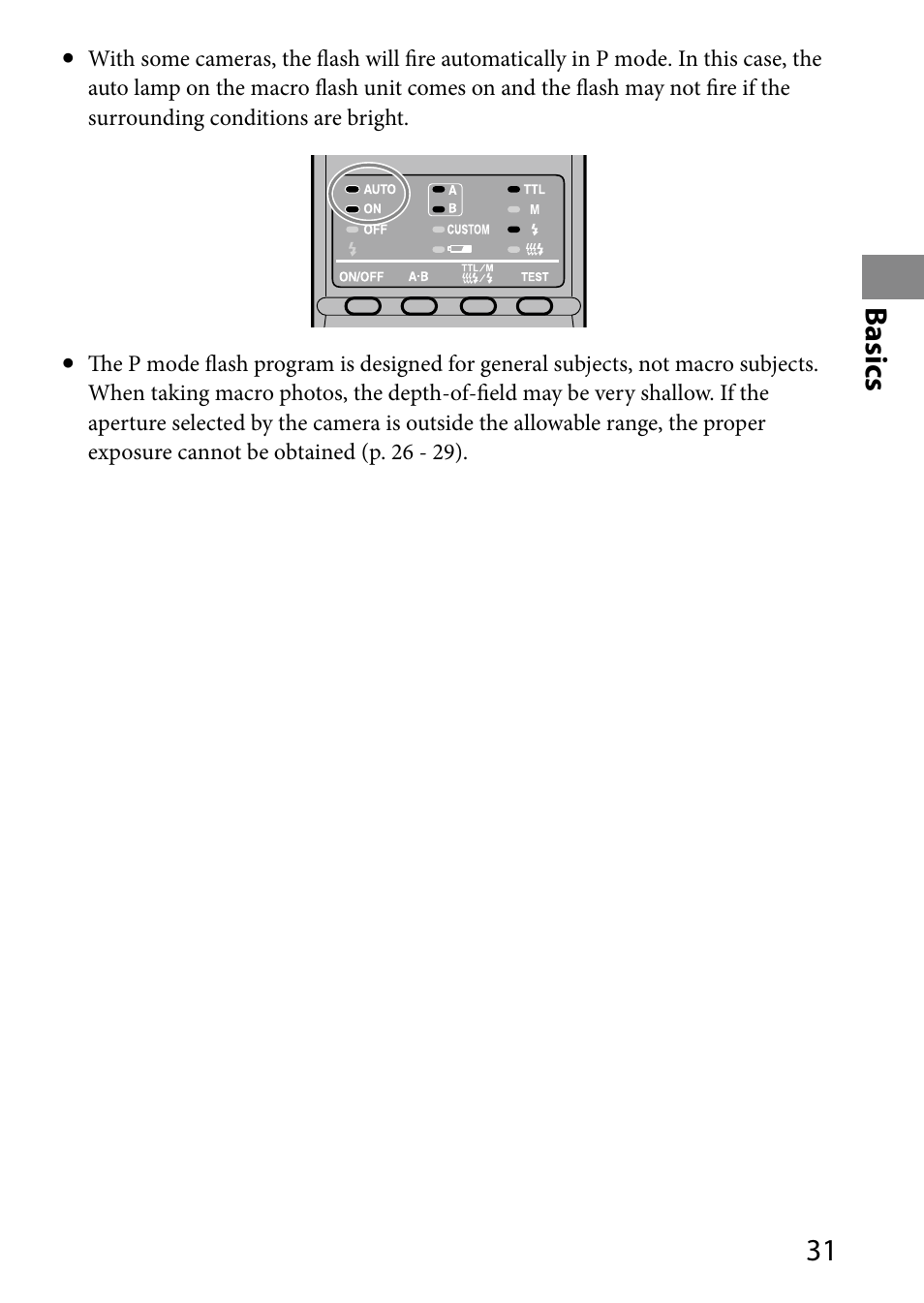 1 basics | Sony HVL-MT24AM User Manual | Page 31 / 293