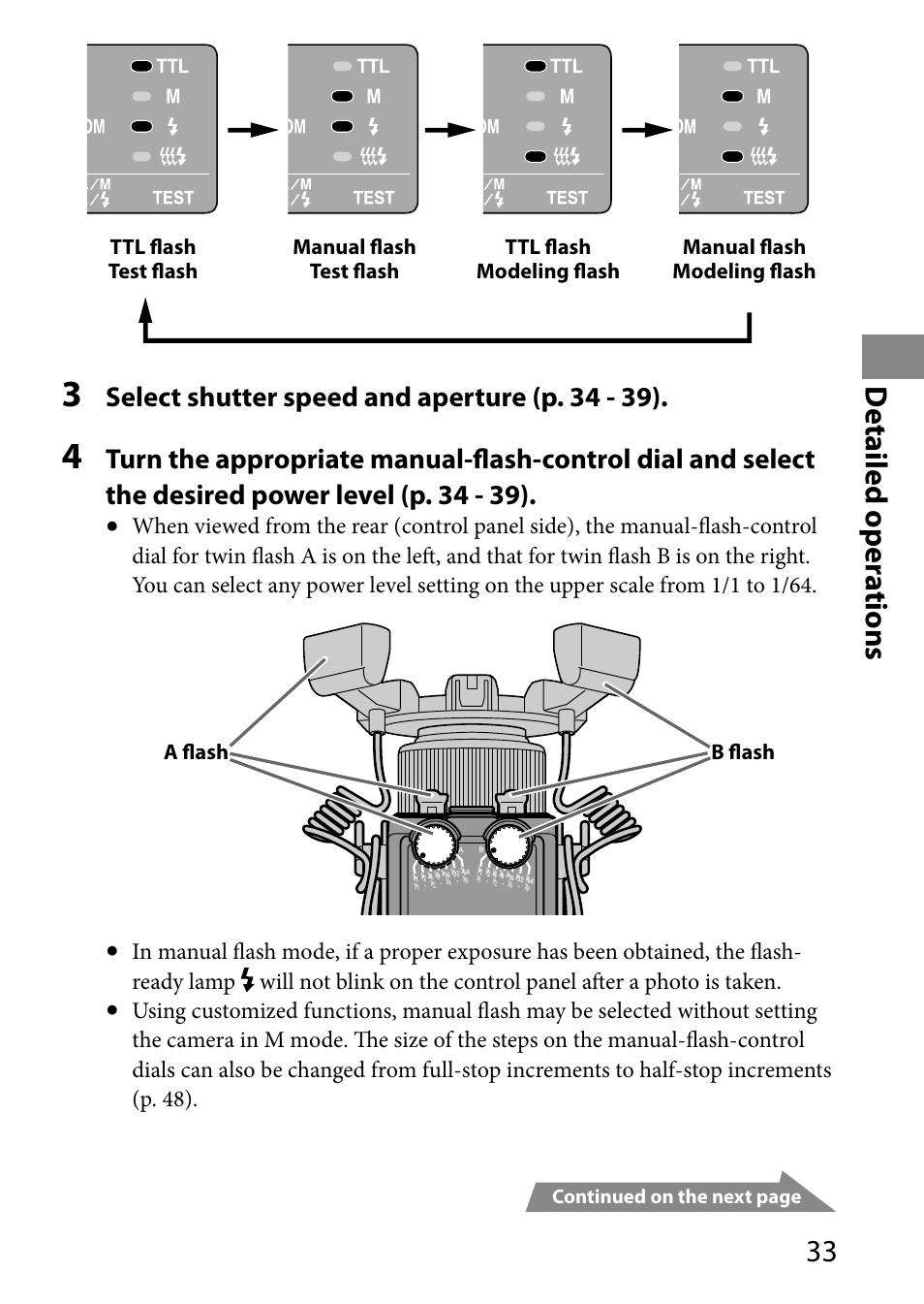 Detailed op er ations | Sony HVL-MT24AM User Manual | Page 33 / 293