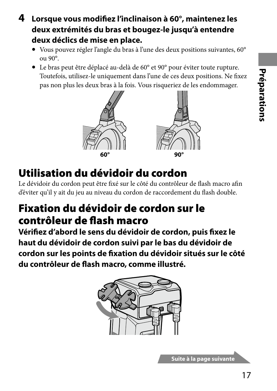 Utilisation du dévidoir du cordon | Sony HVL-MT24AM User Manual | Page 77 / 293