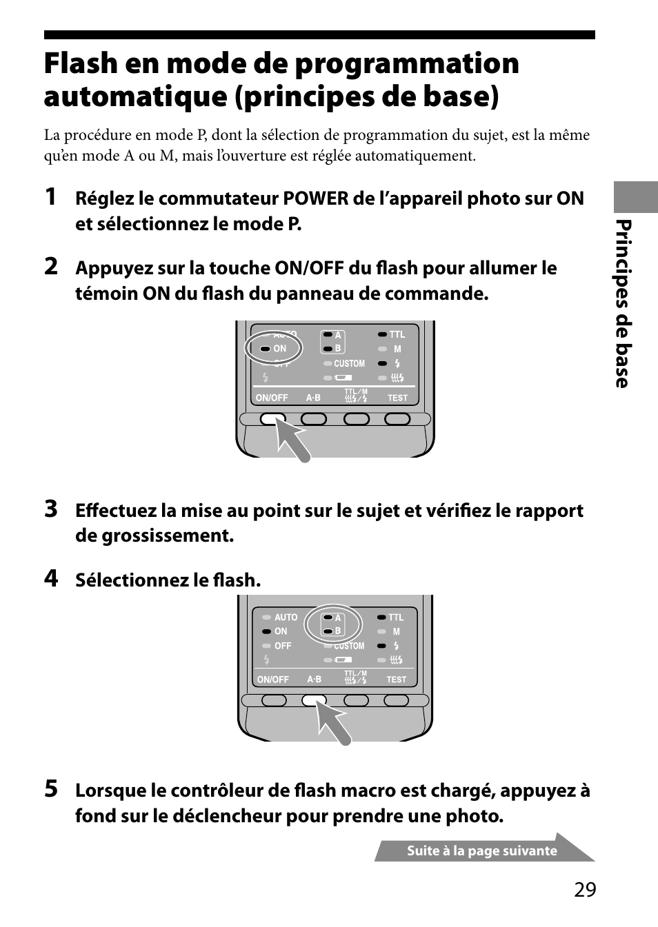 Flash en mode de programmation, Automatique (principes de base) | Sony HVL-MT24AM User Manual | Page 89 / 293