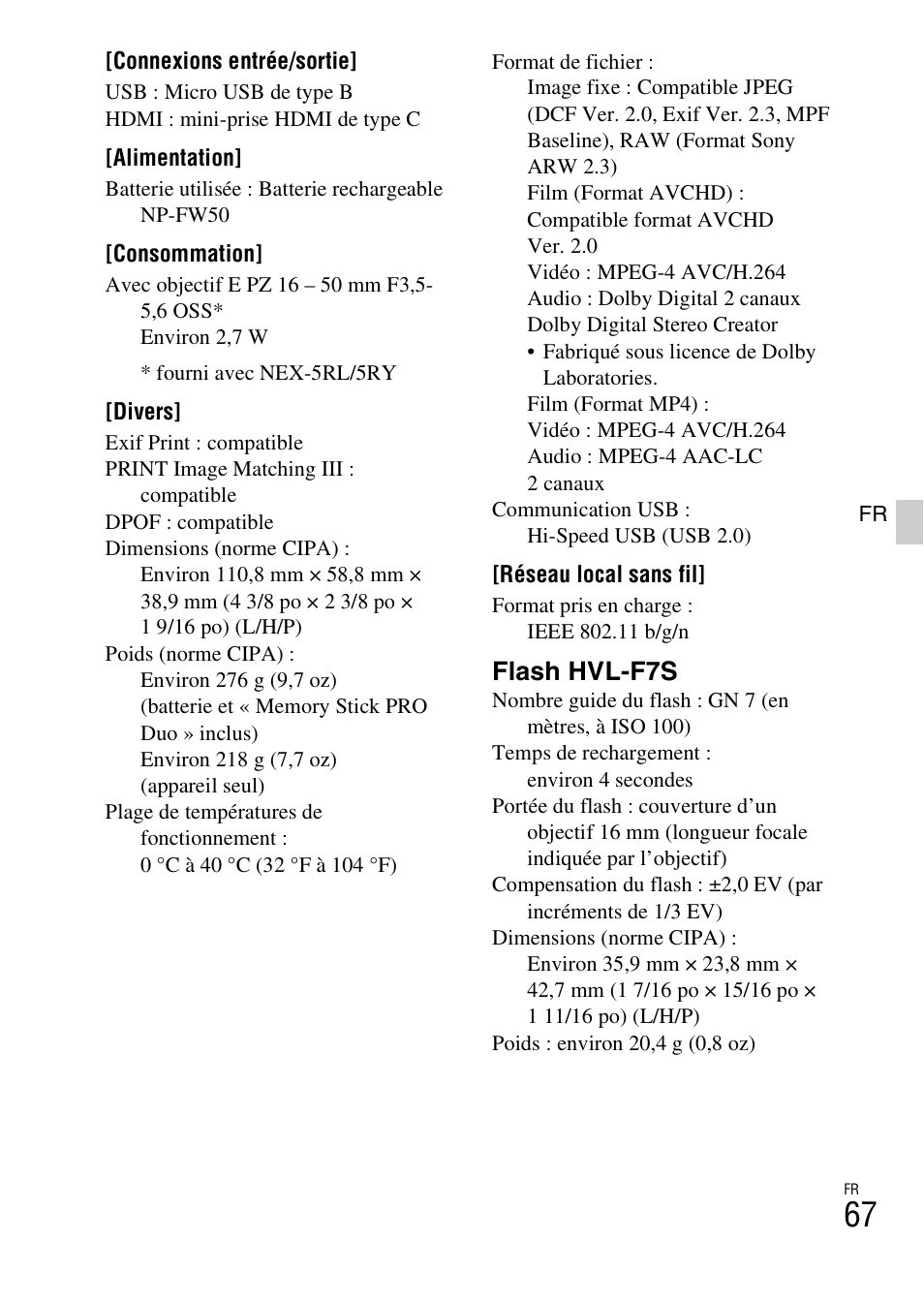 Flash hvl-f7s | Sony NEX-5RL User Manual | Page 133 / 663