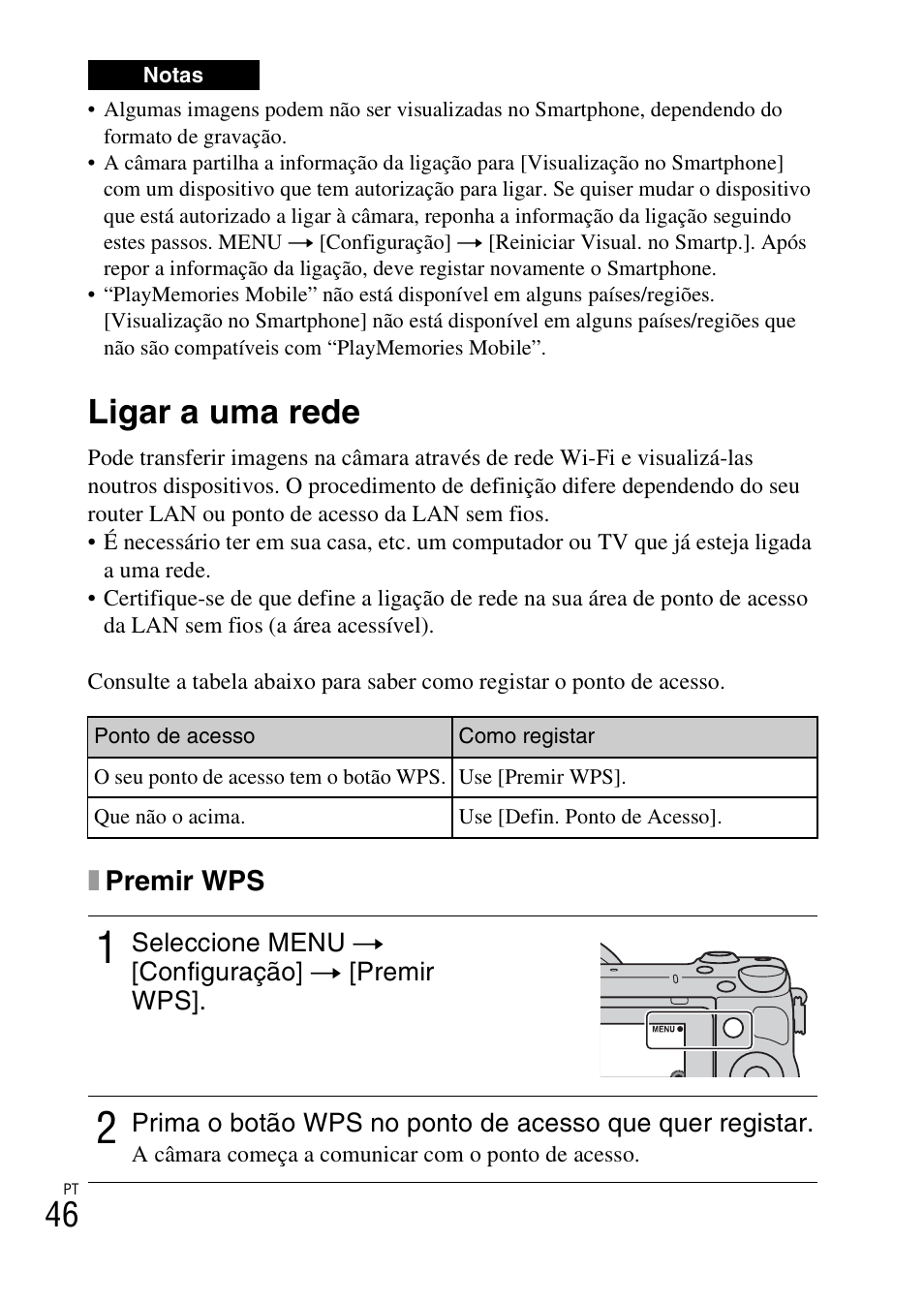 Ligar a uma rede, Xpremir wps | Sony NEX-5RL User Manual | Page 386 / 663