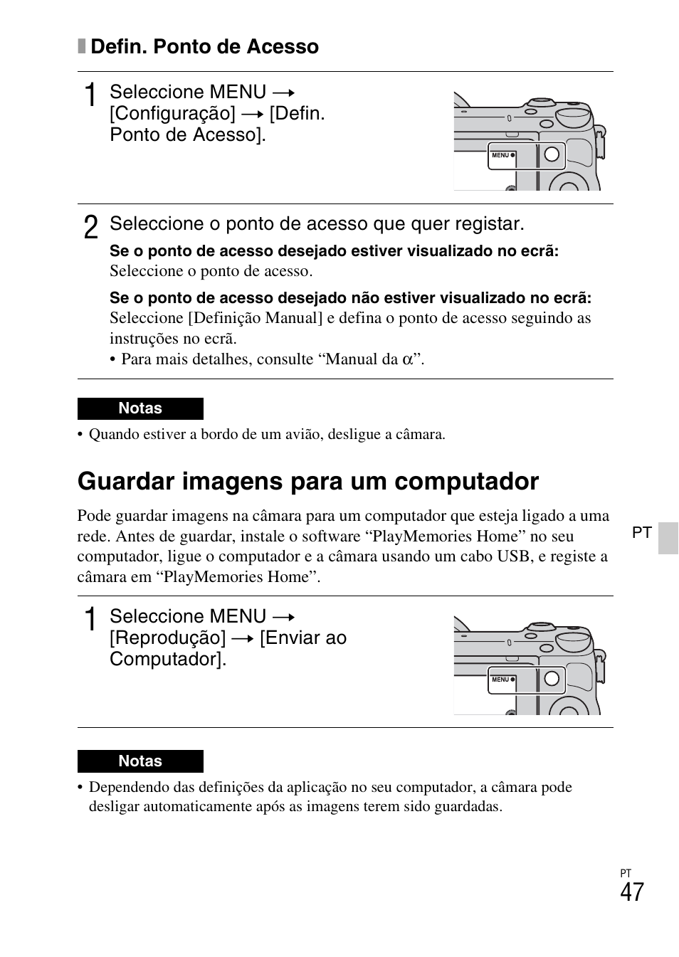 Guardar imagens para um computador | Sony NEX-5RL User Manual | Page 387 / 663