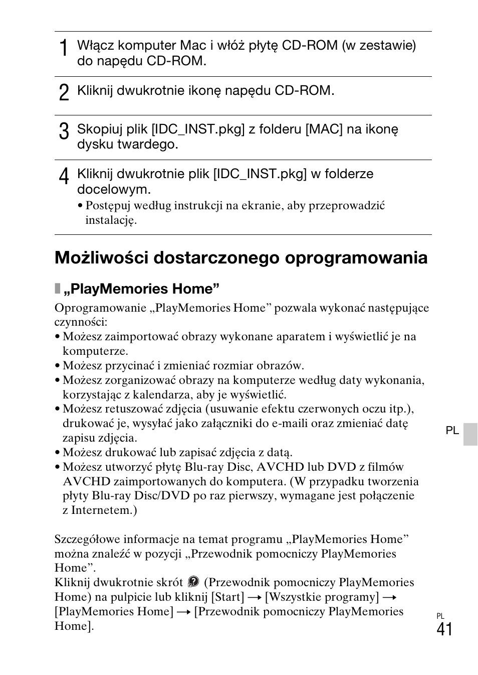 Możliwości dostarczonego oprogramowania | Sony NEX-5RL User Manual | Page 515 / 663