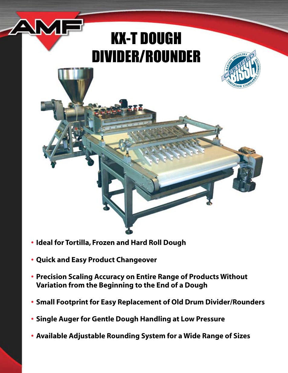 AMF Dough Divider/Rounder KX-T User Manual | 4 pages