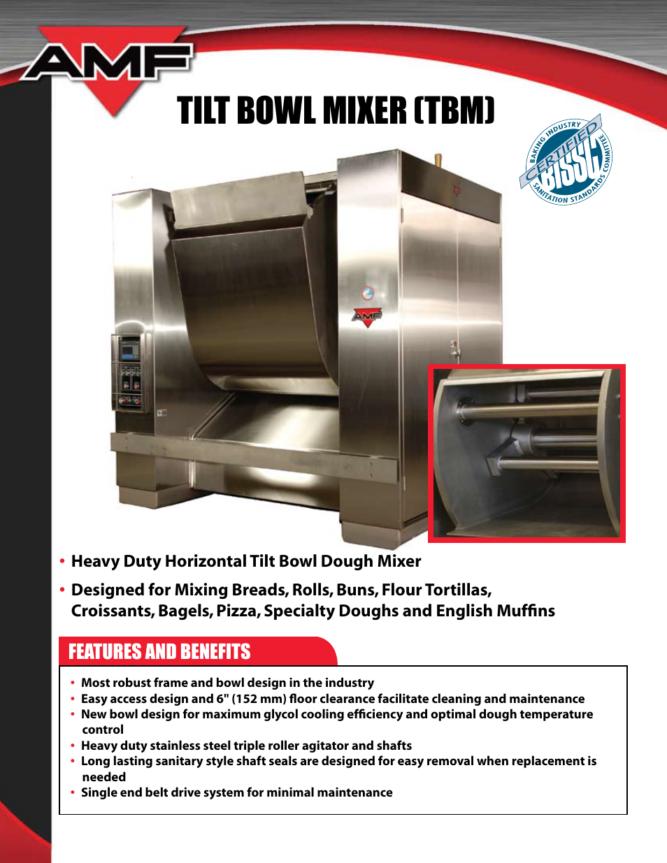 AMF TILT Bowl Mixer (TBM) User Manual | 4 pages