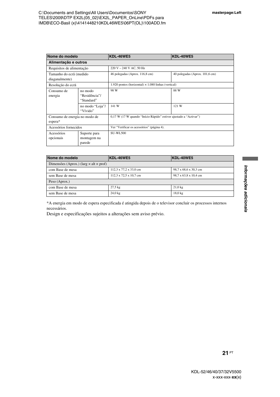 Sony KDL-40WE5 User Manual | Page 147 / 152