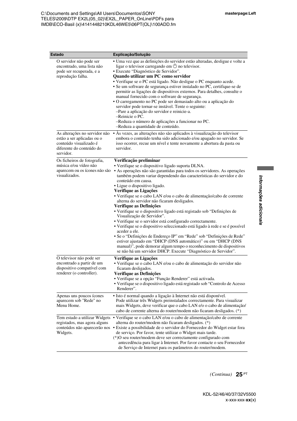 Sony KDL-40WE5 User Manual | Page 151 / 152