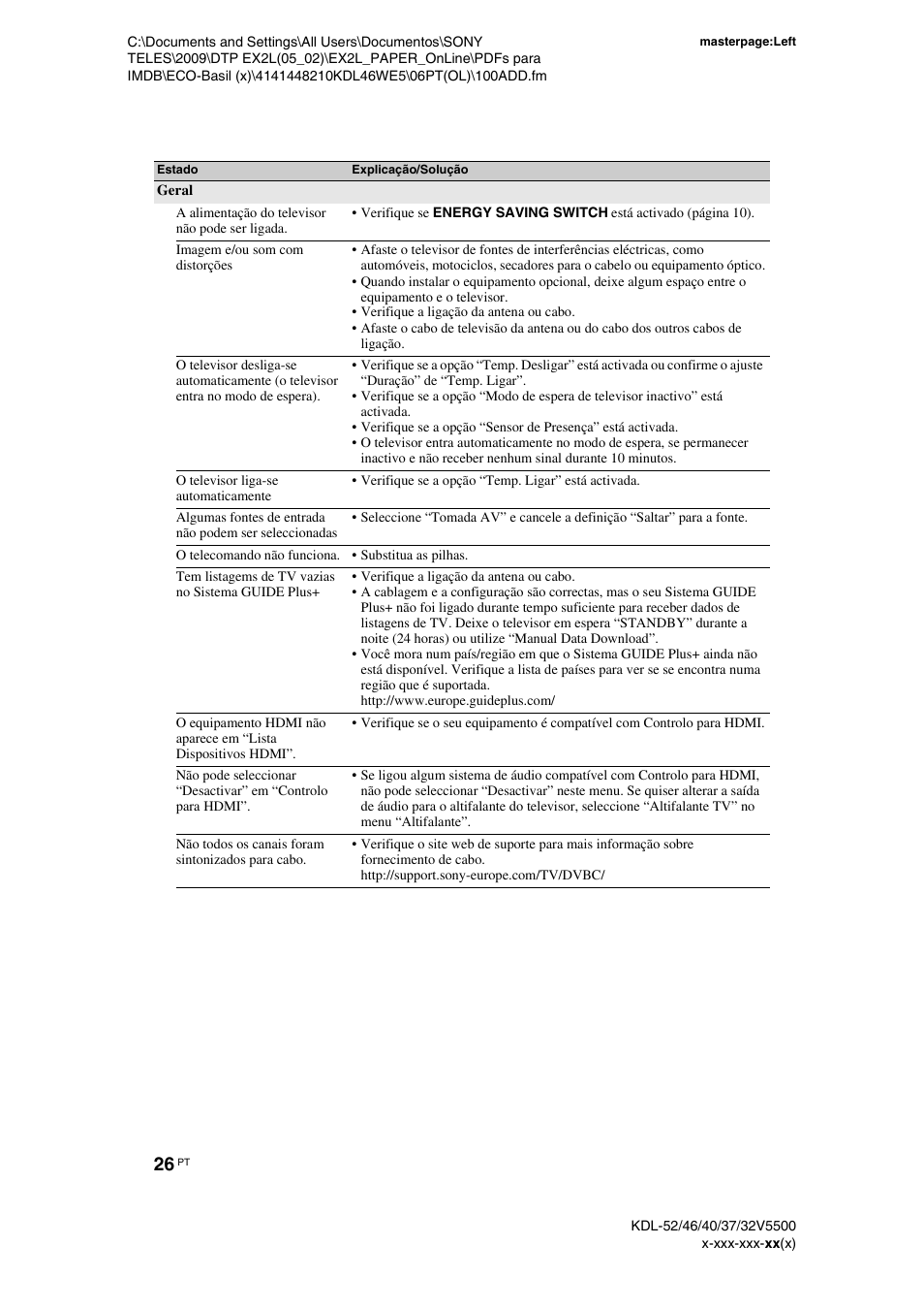 Sony KDL-40WE5 User Manual | Page 152 / 152