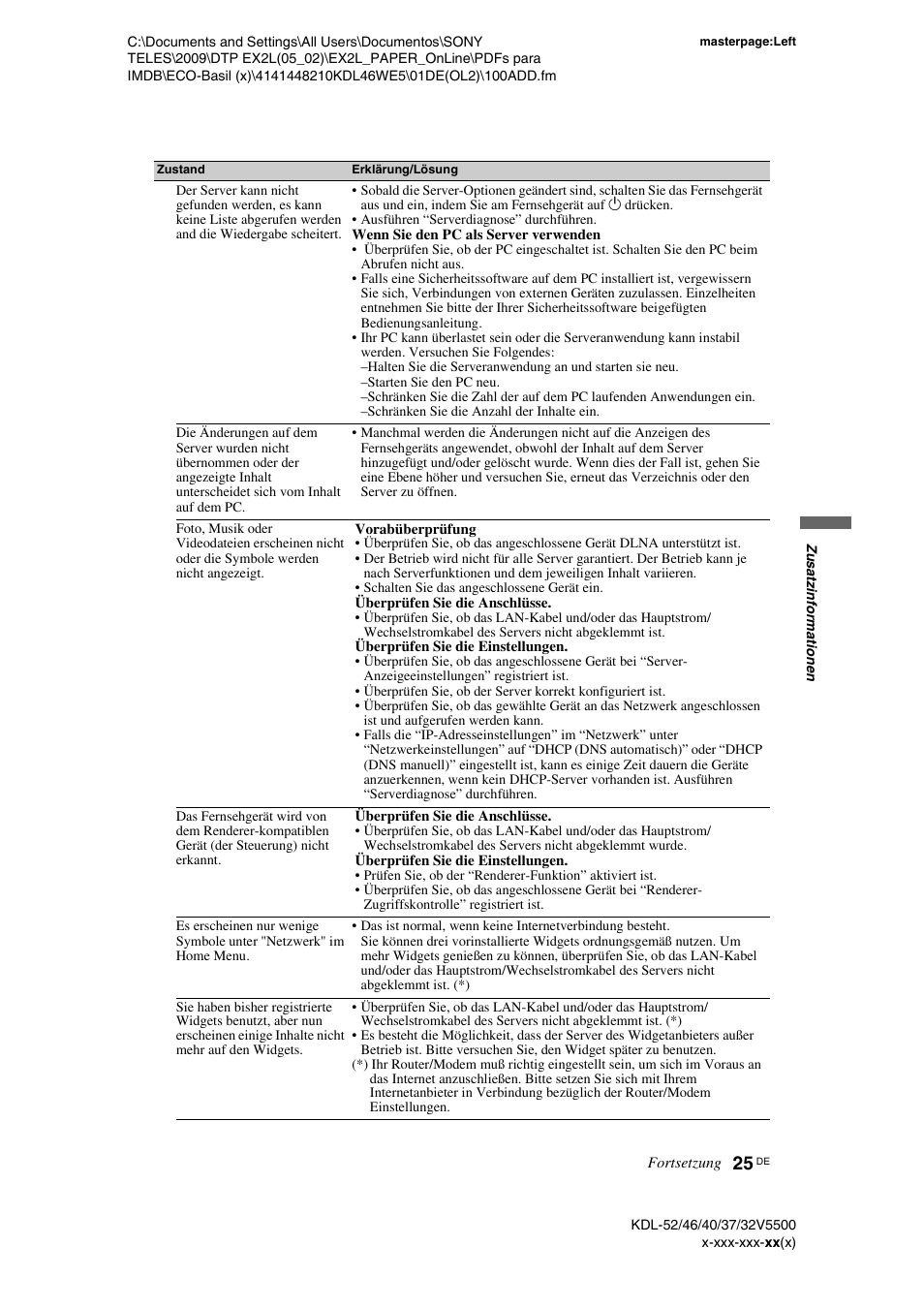 Sony KDL-40WE5 User Manual | Page 25 / 152