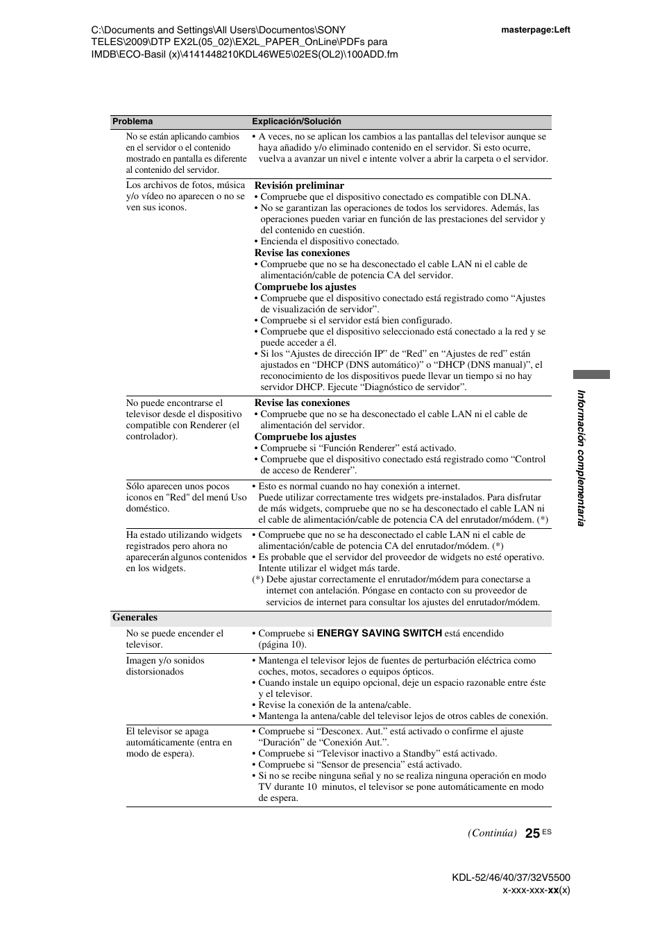 Sony KDL-40WE5 User Manual | Page 50 / 152