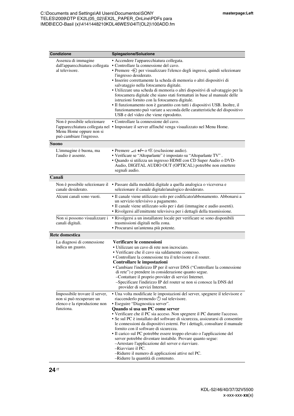 Sony KDL-40WE5 User Manual | Page 99 / 152