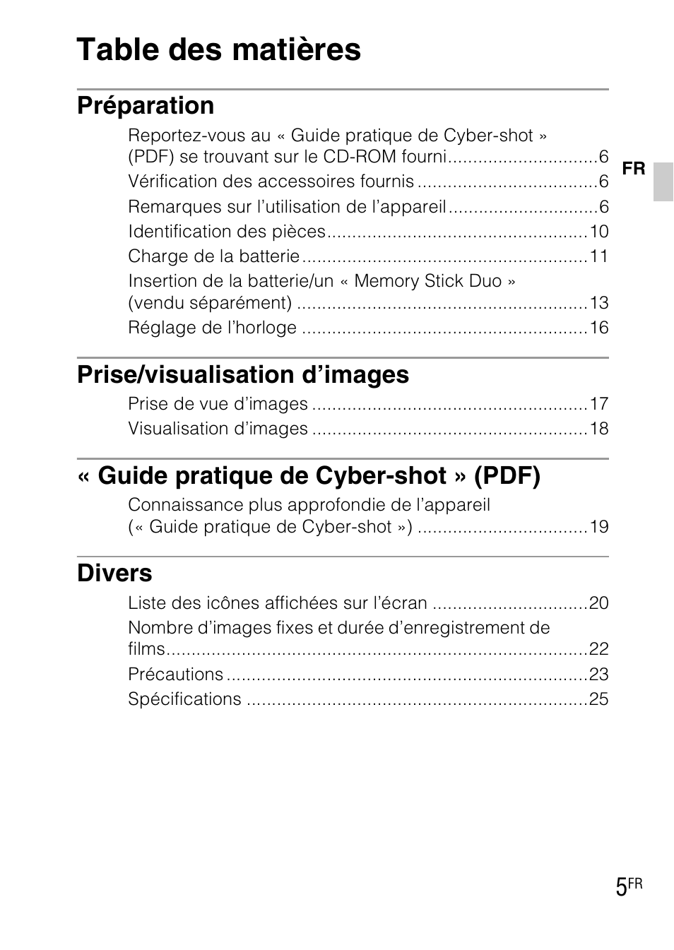 Sony DSC-TX1 User Manual | Page 29 / 483