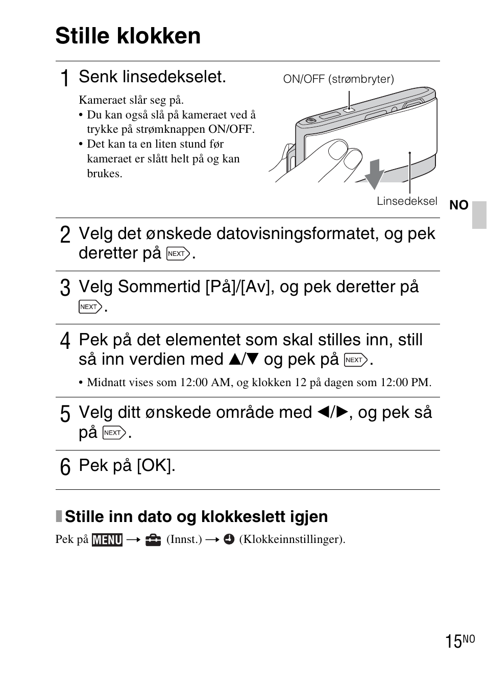 Stille klokken | Sony DSC-TX1 User Manual | Page 341 / 483