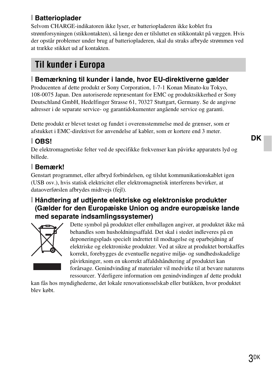 Til kunder i europa | Sony DSC-TX1 User Manual | Page 353 / 483
