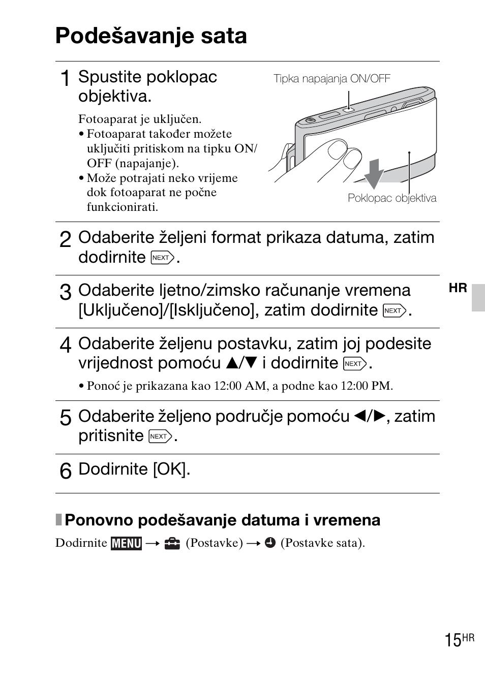 Podešavanje sata | Sony DSC-TX1 User Manual | Page 389 / 483