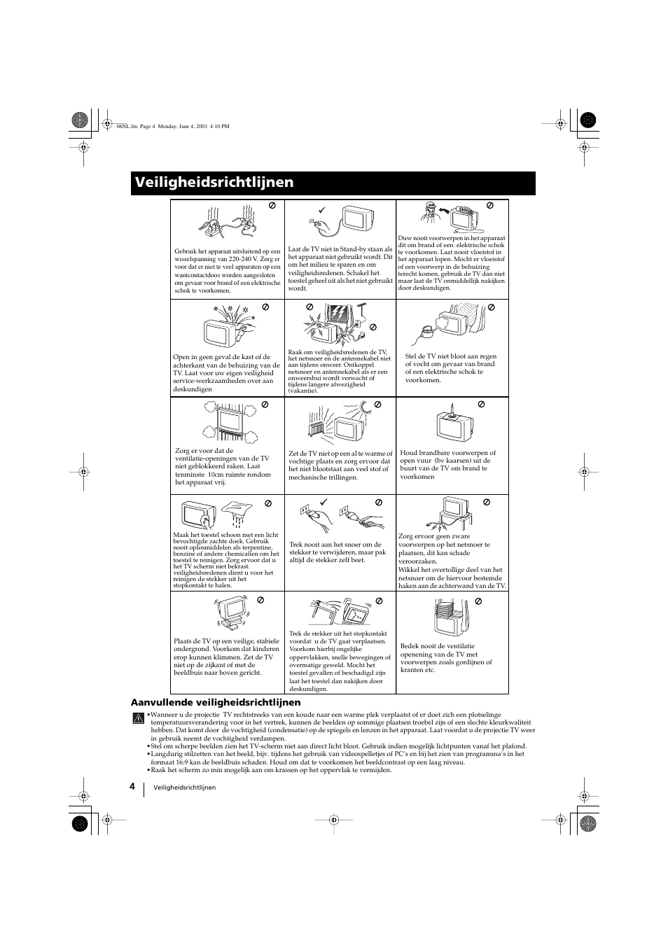 Veiligheidsrichtlijnen | Sony KP-41PX1 User Manual | Page 163 / 224